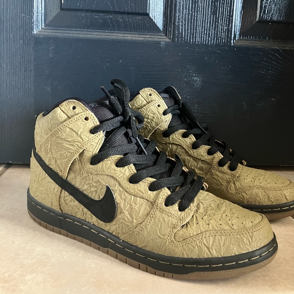 Vintage NIKE SB DUNK HIGH BROWN PAPER BAG sneakers - Picture 2 of 7